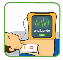 Permitir que el DEA analice el ritmo cardíaco